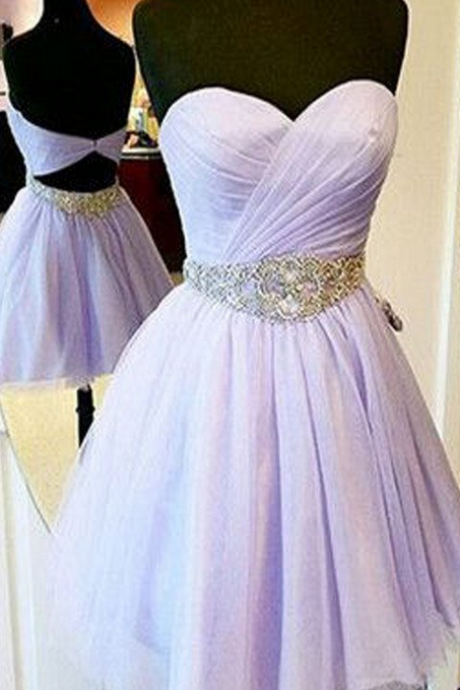 Short lilac sweetheart sparkly evening party graduation homecoming prom gowns dress,BD00180