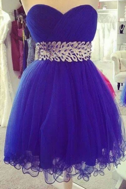 A-line Tulle Homecoming Dress,mini Sweetheart Homecoming Dresses