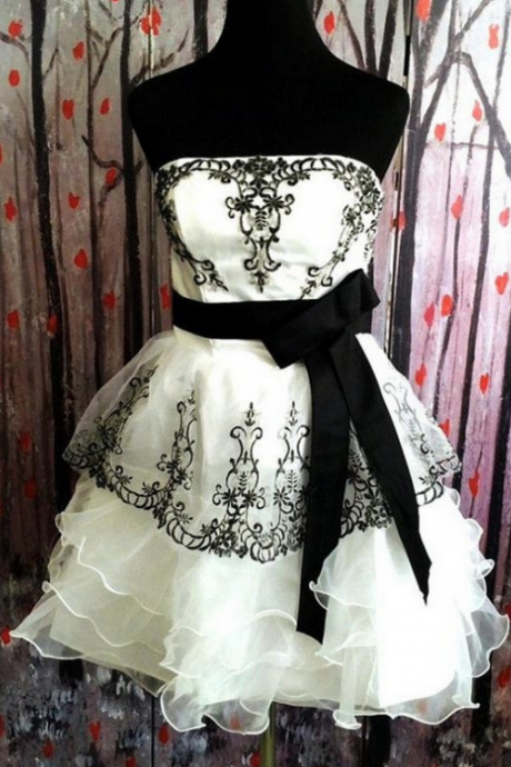 Black Lace Short Pretty Cute Homecoming Prom Dresses K327