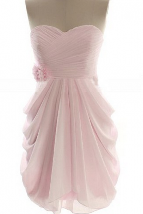 Pink Bridesmaid Dresses, Grey Bridesmaid Dresses, Simple Bridesmaid Dresses, Summer Bridesmaid