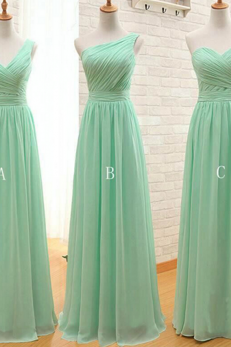Bridesmaid Dresses,chiffon Bridesmaid Dresses,long Bridesmaid Dresses,mint Green