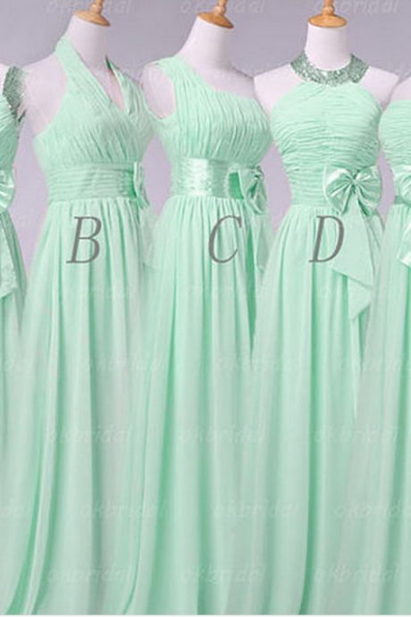 Mint Bridesmaid Dresses, Affordable Bridesmaid Dresses, Chiffon Bridesmaid Dresses，short Bridesmaid Dress, Custom Bridesmaid Dresses,