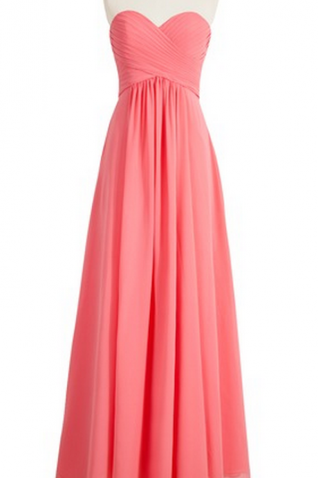 Pink Bridesmaid Dress,long Bridesmaid Dress,chiffon Bridesmaid Dress, Bridesmaid Dresses