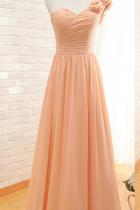 One Shoulder bridesmaid dress,Charming bridesmaid dress, cheap bridesmaid dress,bridesmaid dresses,BS12