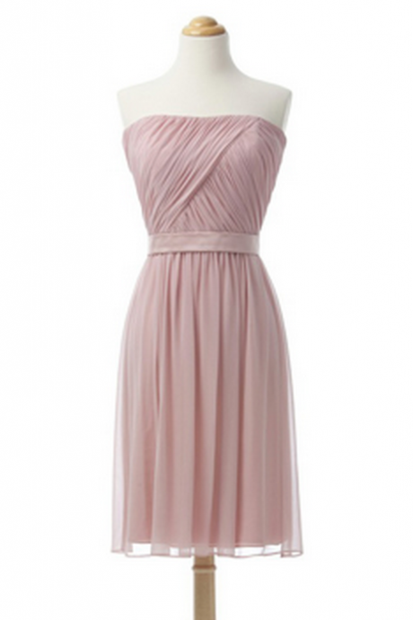 Strapless Bridesmaid Dresses, Short Bridesmaid Dress, Blush Pink Bridesmaid Dress, Bridesmaid Dresses,