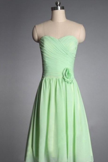 Short Bridesmaid Dresses, Custom Bridesmaid Dresses, Green Dress, Affordable Bridesmaid Dresses, Chiffon Bridesmaid
