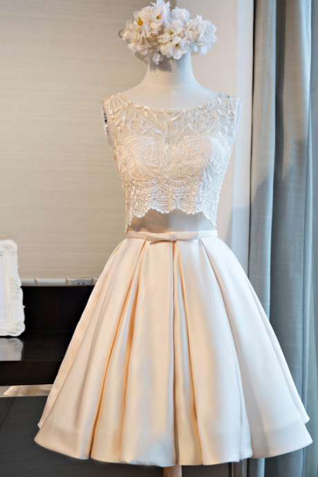 Short Bridesmaid Dress, Lace Bridesmaid Dress, Satin Bridesmaid Dress, High Quality Bridesmaid Dress,