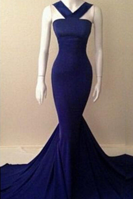 Evening Dresses,Formal Evening Dress,Royal Blue Evening Dresses,Satin Evening Dress,Dress