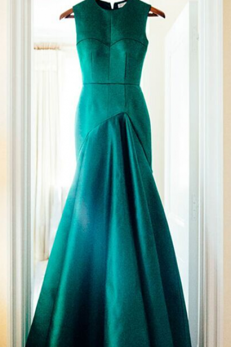 Green Prom Dresses, Elegant Evening Dresses,ankle Length Prom Dresses