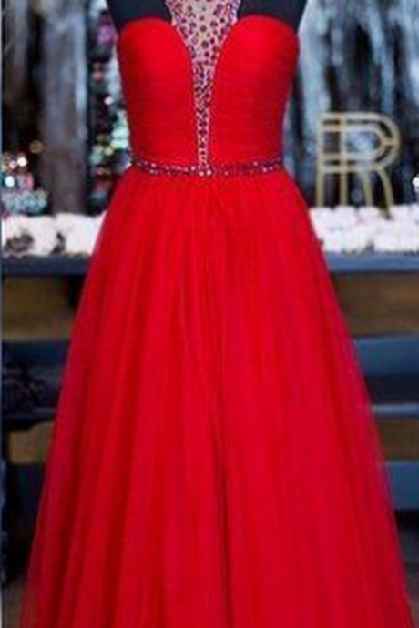 Red Prom Dresses,a Line Prom Dress,prom Gown,sexy Prom Dress,sexy Evening Gowns,party Dress For Teens