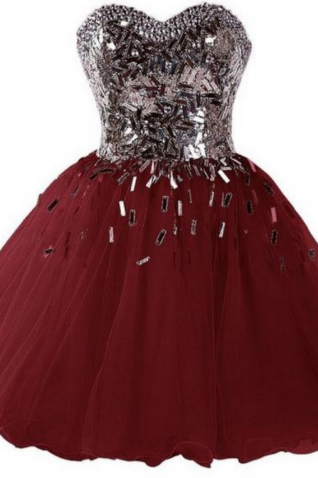 Polyvore Featuring Dresses, Sparkly Dresses, Short Prom Dresses, Short Dresses, Red Gown, Red Evening Gowns, Sweetheart Homecoming Dresses