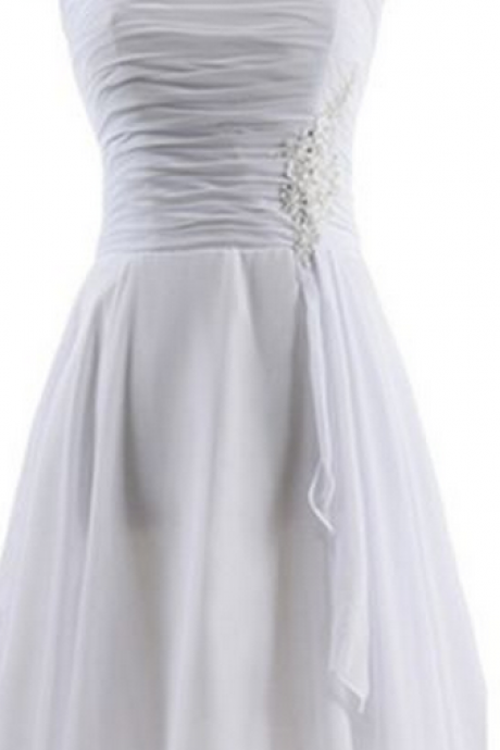 Https://www.tidetell.com/elegant-strapless-knee-length-white-chiffon-homecoming-dress