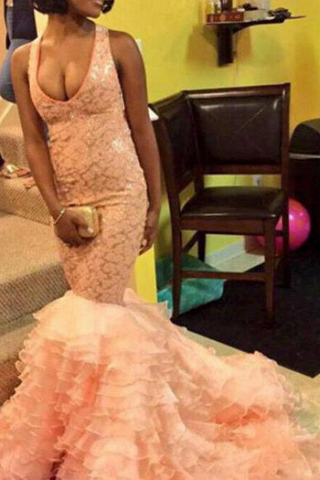 Pink Prom Dress,sexy Slit Prom Dress,two-piece Party Dress , Prom Dress