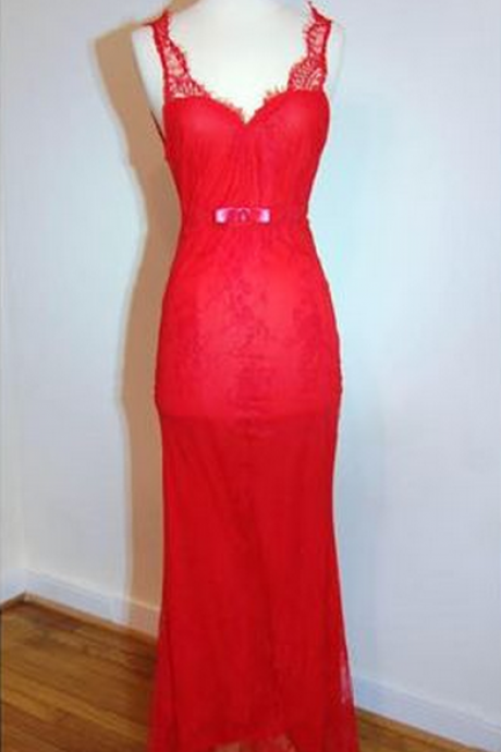 Prom Dress,sexy Red Prom Dresses,charming Evening Dress,prom Gowns,lace Prom Dresses, Prom Gowns,red Evening Gown,backless Party Dresses,party