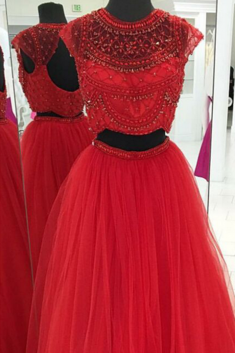Red Sweetheart Sheath Slit Prom Dress,sheer Evening Gown With Prom Dresses