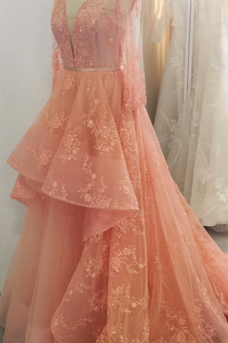 Prom Dresses,evening Dress, Prom Dress,modest Prom Dress,coral Prom Dresses,