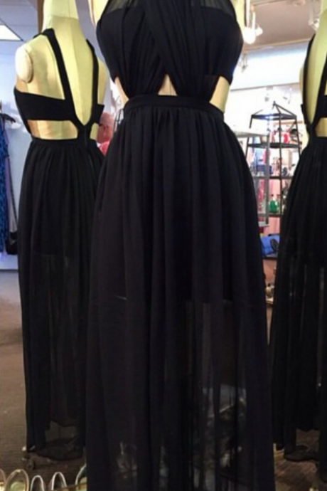 Black Prom Dresses,backless Prom Dress,chiffon Prom Dress,long Prom Dresses
