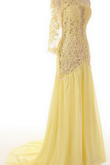 One-shoulder Charming Prom Dresses,the Elegant Appliques Floor-length Evening Dresses, Prom Dresses,