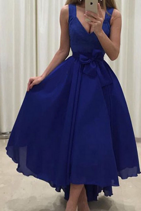 Sexy Royal Blue Prom Evening Dress Party Gowns Formal Dresses