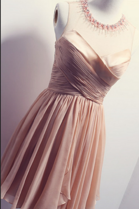 Blush Pink Homecoming Dress,homecoming Dresses,sleeveless Homecoming
