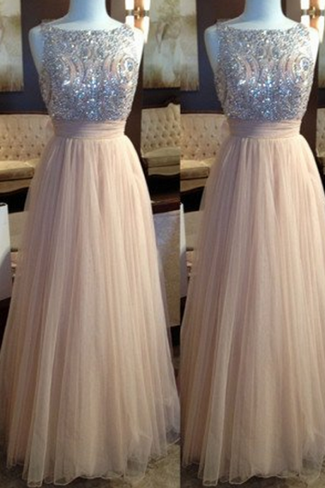 Tulle Prom Dresses,Charming Prom Dresses,A-line Prom Dress,Long Prom Dress,