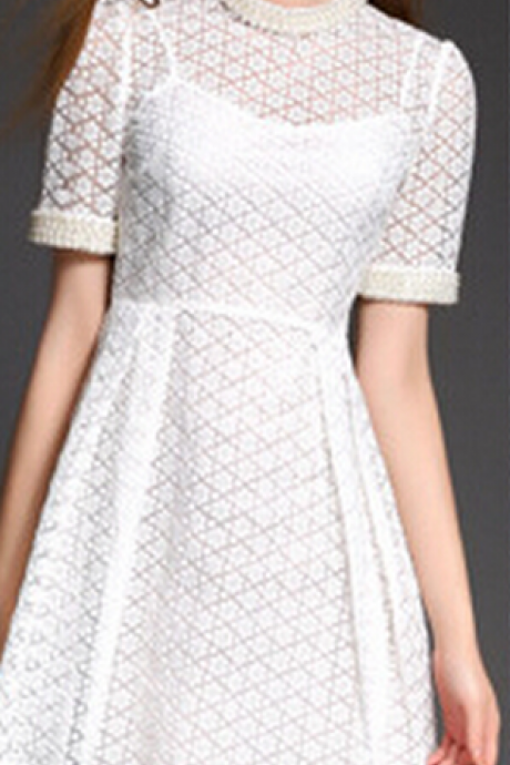 Luxury Order Bead Water Soluble Embroidery Dress Dress