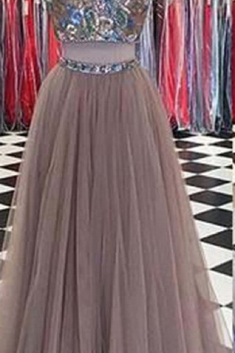 Gorgeous Prom Dresses, V Neck Prom Dress, Floor Length Prom Dress,cap Sleeve Prom Dress, Beaded Champagne Prom Dress,