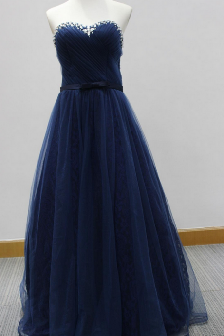 Tulle Long Prom Dresses with Beading,Evening Dresses,DS3685 main image 0