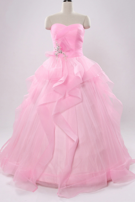 Pink love the real image of the long-term Rose open burning wedding wedding bridal gowns