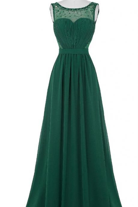 Sheer Sweetheart Neck Dark Green Long Evening Dress Formal Occasion Dress