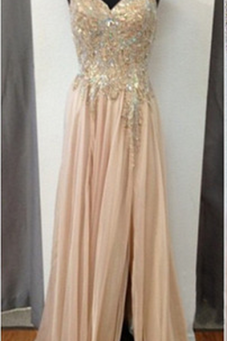 Sleeveless Prom Dress Sweatheart Neck Prom Dress Beading Prom Dress Elegant Women Dress,party Dress Evening Dress