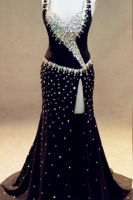 Black, Unbacked Ball Gowns, Ball Gowns, Glamorous Ball Gowns, Evening Ball Gowns, Formal Women's Dresses, Ball Gowns
