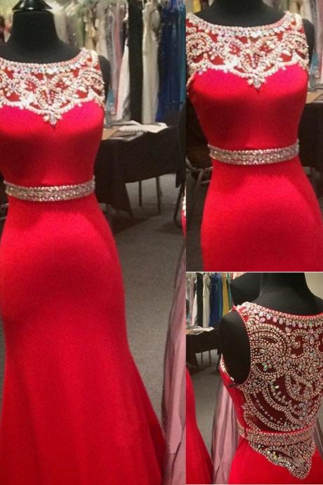 High Quality Prom Dress,Red Mermaid Prom Dress,Red Prom Gowns,Sparkly Prom Dress