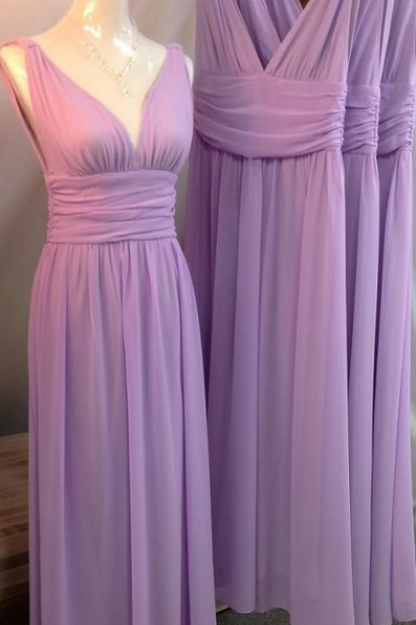 Lilac Bridesmaid Gown,pretty Prom Dresses,chiffon Prom Gown,simple Bridesmaid Dress, Bridesmaid Dresses,