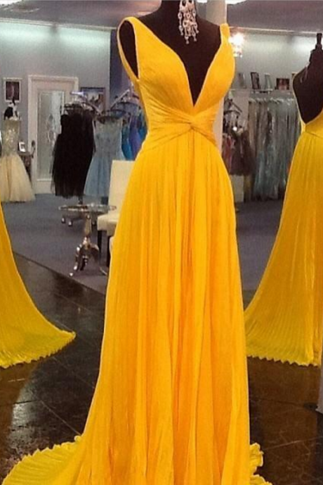 Prom Dresses, Backless Prom Dresses,party Dresses,plus Size Dresses,yellow Evening Dresses,sexy Evening Gowns,