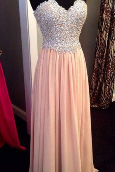 Strapless Prom Dress ,Sexy Long prom dress, Sleeveless Prom Dress ,high quality prom dress,beautiful beading prom dress