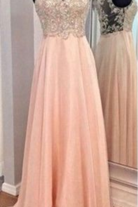 Pink Long Prom Dresses Sleeveless Prom Dress Beading Prom Dress A Line Prom Dresses Long Evening Dresses,formal Dresses