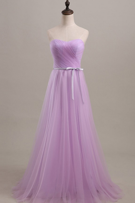 Lilac Strapless Long Evening Dress Formal Occasion Dress