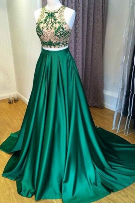Green Order Two Ball Gowns, Evening Dress.