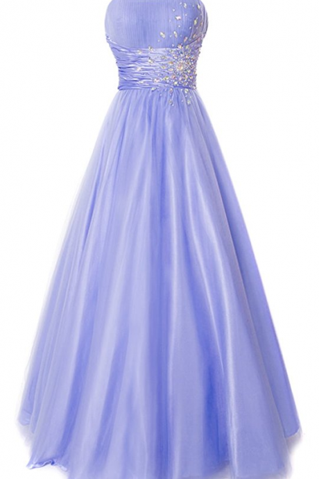 Strapless Long Corset Prom Dress With Pleated Bodice