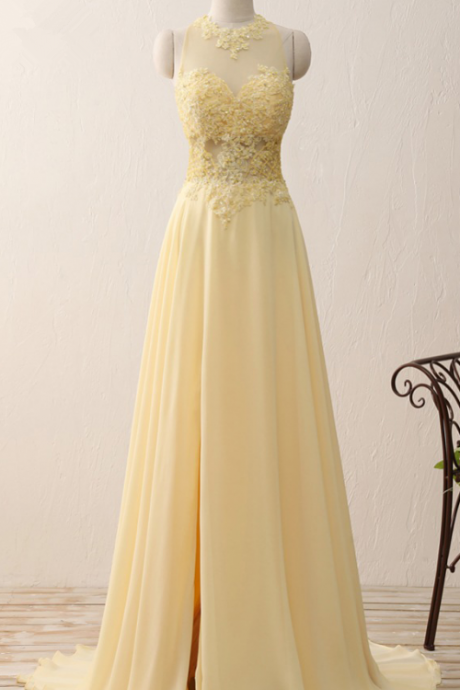 Yellow Wedding Gown Festa Dress! A Sleeveless Long Lace Dress With A Personalized And Open Wedding Dress