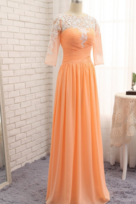 Orange Wedding Dress Party Silk Sleeveless Silk Sleeve Semi Long - Long Gown With A Beautiful Dress In The Evening Gown Of Pyjamas And Evening