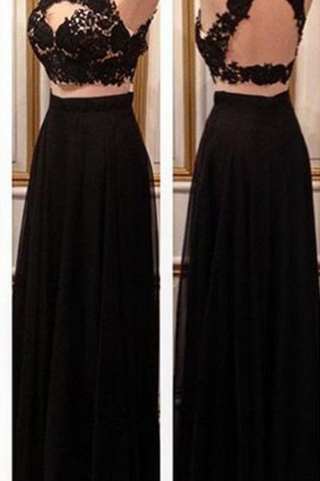 Simple Black 2 Ball Gown, Evening Gown, Evening Dress.