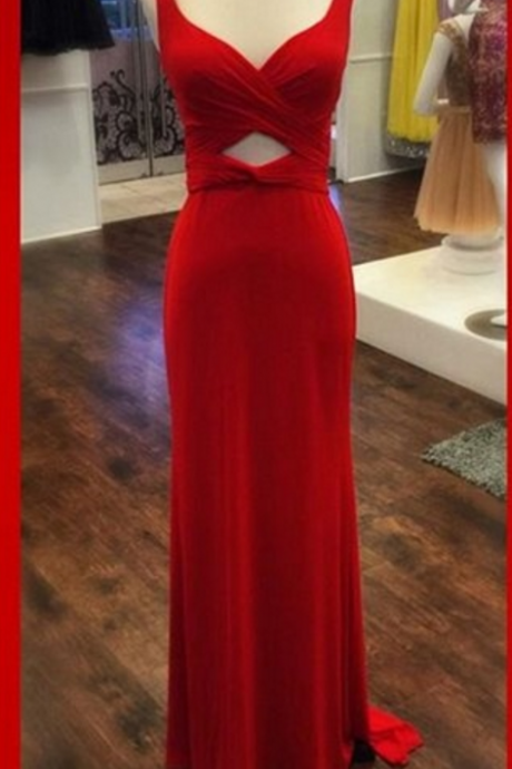 Red Prom Dress,sexy Open Back Prom Dress,a Line Red Evening Dress