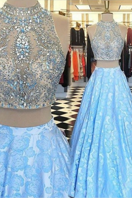 Sexy Prom Dresses, Light Blue Evening Dresses, Fashion Prom Gowns,elegant Prom Dress,evening Gowns,slit Evening Gown