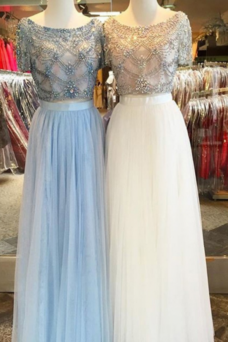 Tulle Prom Dress,2 Piece Prom Dress,two Piece Prom Dresses