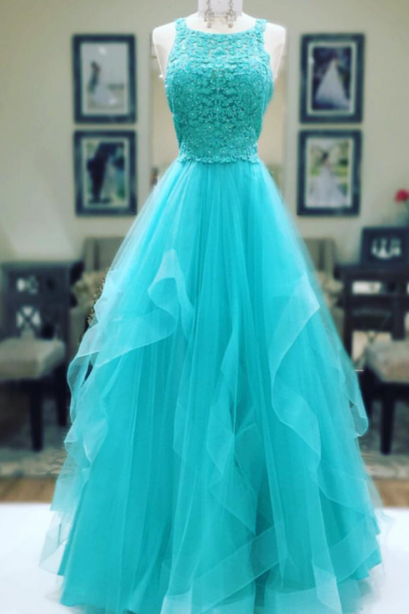Lace Covered Tulle Ball Gowns Prom Dresses,prom Dresses ,sweet 16 Dresses,sleeveless Graduation Dresses,ball Gowns Prom Gowns