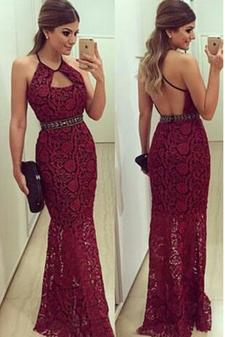 Formal Gown,open Back Evening Gowns,open Backs Party Dress,beaded Prom Gown For Teens