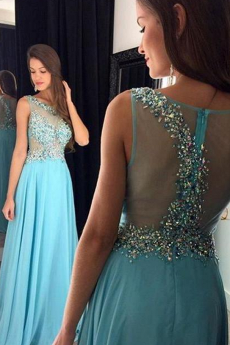 Evening Dress,Blue Prom Dresses,A-Line Prom Dress,Sparkle Prom Dress,Chiffon Prom Dress,Simple Evening Gowns,Sparkly Party Dress,Elegant Prom Dresses,Formal Gowns For Teens
