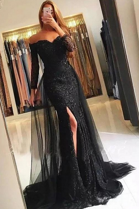 Gorgeous Tulle 2 In 1 Mermaid Formal / Evening Dresses With Beaded Lace Appliques